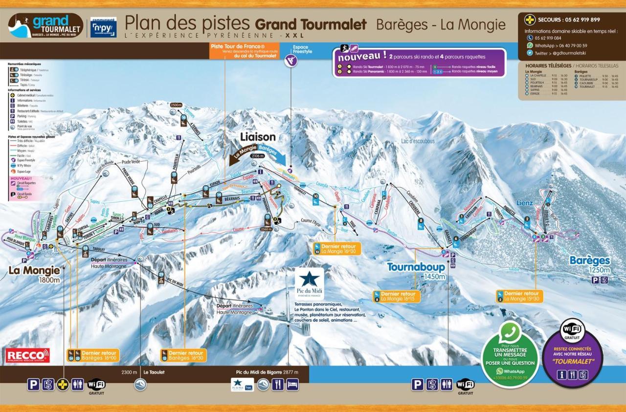 Duplex 8 Couchages, Au Pied Des Pistes De La Mongie Lägenhet Exteriör bild
